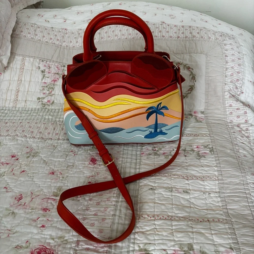 Our Universe Disney Mickey Mouse Sunset Ears Crossbody Bag Box Lunch Exclusive - Picture 10 of 14